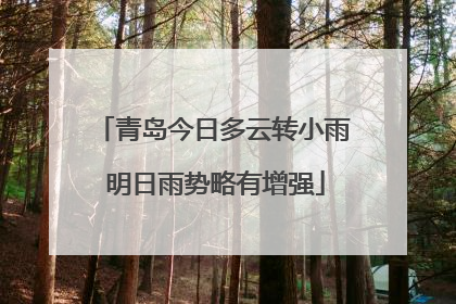 青岛今日多云转小雨 明日雨势略有增强