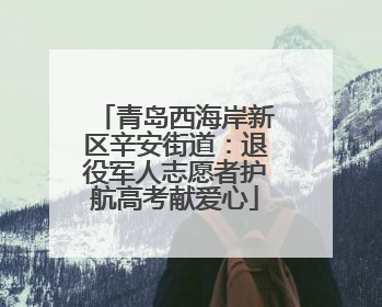 青岛西海岸新区辛安街道：退役军人志愿者护航高考献爱心