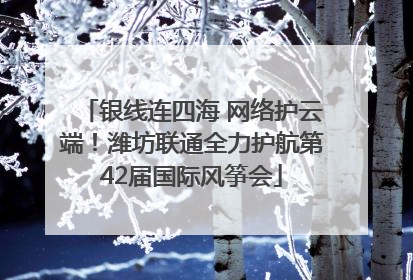 银线连四海 网络护云端！潍坊联通全力护航第42届国际风筝会