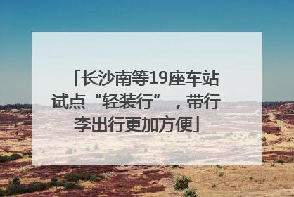 长沙南等19座车站试点“轻装行”，带行李出行更加方便
