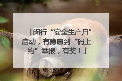 闵行“安全生产月”启动，有隐患到“码上约”举报，有奖！