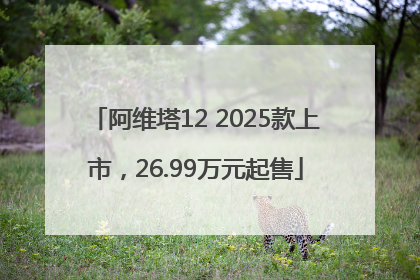 阿维塔12 2025款上市，26.99万元起售