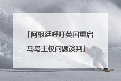 阿根廷呼吁英国重启马岛主权问题谈判