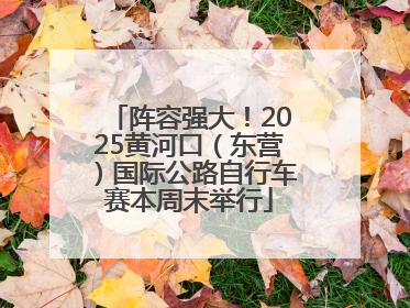 阵容强大！2025黄河口（东营）国际公路自行车赛本周末举行