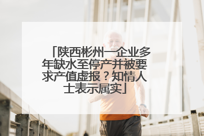 陕西彬州一企业多年缺水至停产并被要求产值虚报？知情人士表示属实