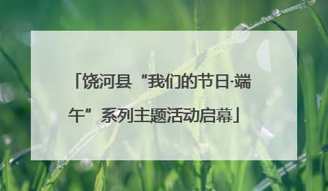 饶河县“我们的节日·端午”系列主题活动启幕