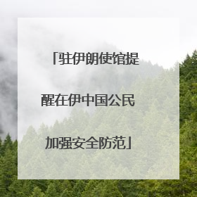 驻伊朗使馆提醒在伊中国公民加强安全防范