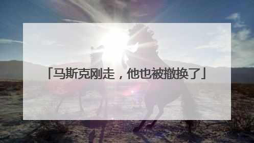 马斯克刚走，他也被撤换了