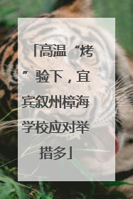 高温“烤”验下，宜宾叙州樟海学校应对举措多