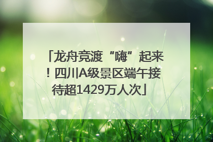 龙舟竞渡“嗨”起来！四川A级景区端午接待超1429万人次