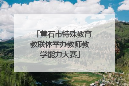 黄石市特殊教育教联体举办教师教学能力大赛