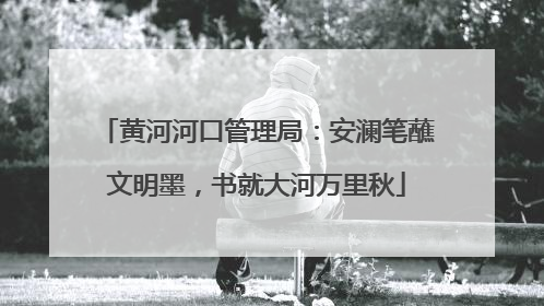 黄河河口管理局：安澜笔蘸文明墨，书就大河万里秋