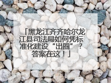 黑龙江齐齐哈尔龙江县司法局如何凭标准化建设“出圈”？答案在这！