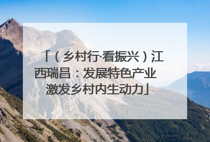 （乡村行·看振兴）江西瑞昌：发展特色产业 激发乡村内生动力