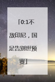 0:1不敌印尼，国足告别世预赛