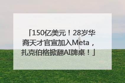 150亿美元！28岁华裔天才官宣加入Meta，扎克伯格掀翻AI牌桌！