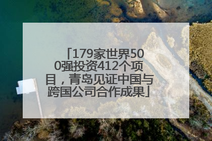 179家世界500强投资412个项目，青岛见证中国与跨国公司合作成果