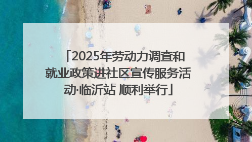2025年劳动力调查和就业政策进社区宣传服务活动·临沂站 顺利举行