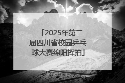 2025年第二届四川省校园乒乓球大赛绵阳挥拍