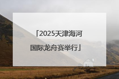 2025天津海河国际龙舟赛举行