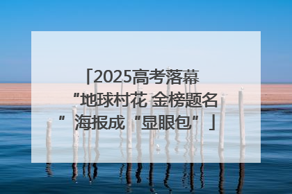 2025高考落幕 “地球村花 金榜题名”海报成“显眼包”