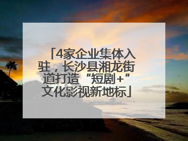 4家企业集体入驻，长沙县湘龙街道打造“短剧+”文化影视新地标