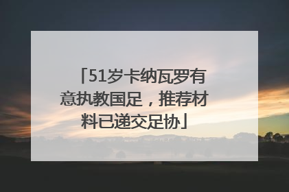 51岁卡纳瓦罗有意执教国足，推荐材料已递交足协