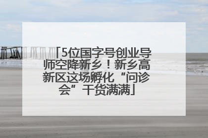 5位国字号创业导师空降新乡！新乡高新区这场孵化“问诊会”干货满满