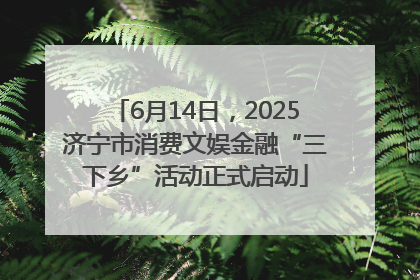 6月14日，2025济宁市消费文娱金融“三下乡”活动正式启动