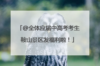@全体应届中高考考生 鞍山景区发福利啦！
