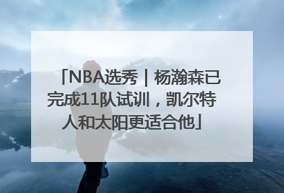 NBA选秀｜杨瀚森已完成11队试训，凯尔特人和太阳更适合他